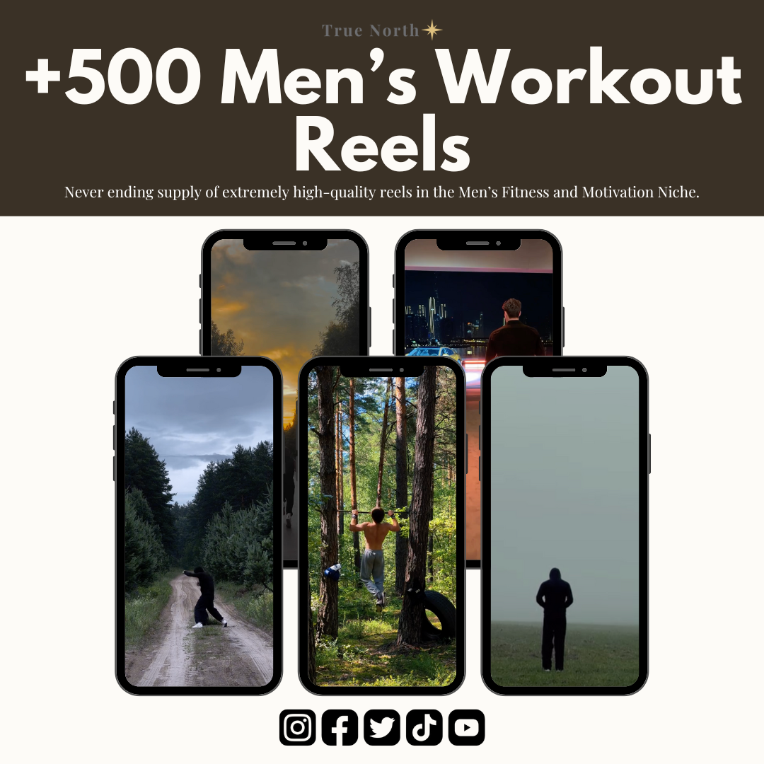 +500 Men's Fitness Reels - High Performing Viral Content
